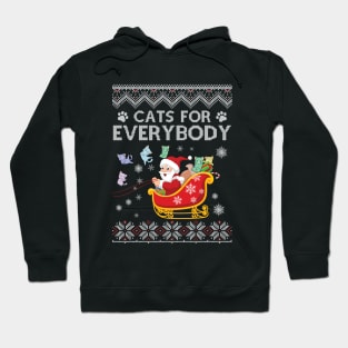 Cats For Everybody Ugly Christmas Funny Xmas Cute Cat Lover Hoodie